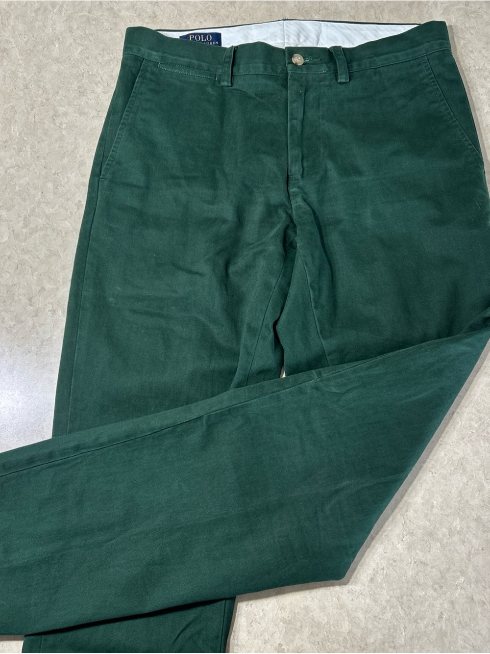 Polo Ralph Lauren Green Cotton Pants Slim Fit 30W x 32L